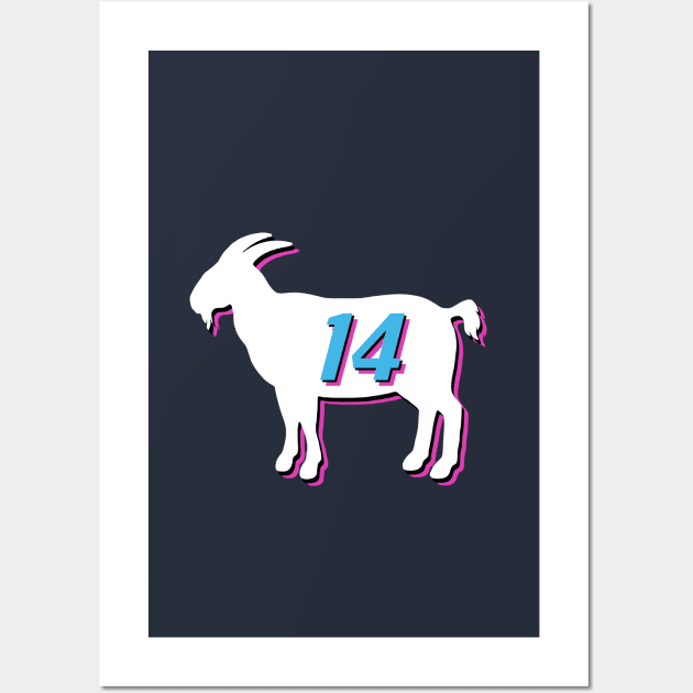 Tyler Herro Miami Goat Qiangy Wall Art by qiangdade